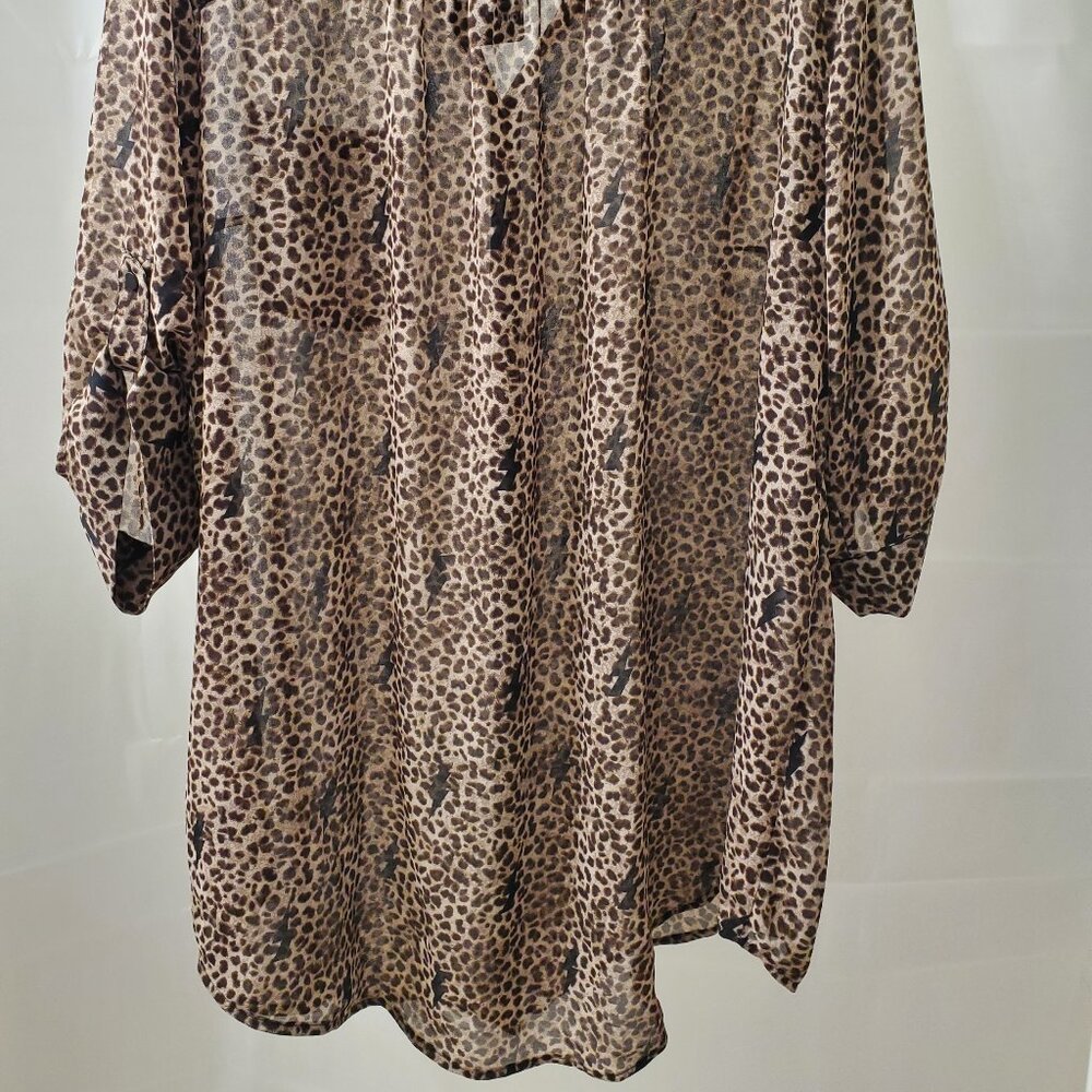 Torrid Plus Size Leopard Print Blouse - Picture 8 of 9